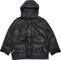 Парка Supreme GORE-TEX Leather 700-Fill Down Parka &apos;Black&apos;, черный