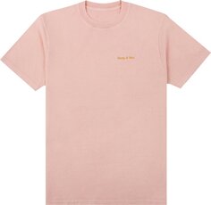 Футболка Sporty &amp; Rich Classic Logo T-Shirt &apos;Powder Pink/Gold Embroidery&apos;, розовый