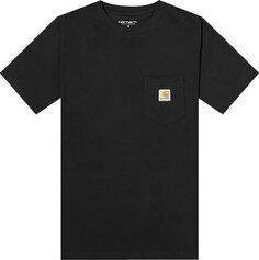 Футболка Carhartt WIP Short-Sleeve Pocket T-Shirt &apos;Black&apos;, черный
