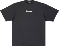 Футболка Balenciaga Technical Mesh Swim T-Shirt &apos;Black&apos;, черный