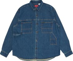 Рубашка Supreme Denim Painter Shirt &apos;Indigo&apos;, синий