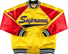 Куртка Supreme x Mitchell &amp; Ness Sequin Logo Varsity Jacket &apos;Gold&apos;, золотой