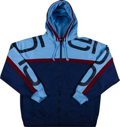 Толстовка Supreme Big Logo Paneled Zip Up Hooded Sweatshirt &apos;Navy&apos;, синий