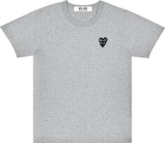 Футболка Comme des Garçons PLAY Layered Heart T-Shirt &apos;Grey&apos;, серый
