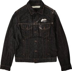 Куртка ArrSlim Denim Jacket &apos;Black&apos;, черный Off White