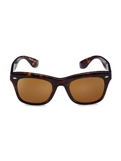 Солнцезащитные очки Mr. Brunello 50MM с подушкой Brunello Cucinelli &amp; Oliver Peoples, коричневый