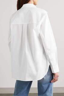 VICTORIA BECKHAM Рубашка из органического хлопка и поплина с вырезами, белый