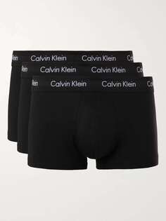 Комплект из трех трусов-боксеров из эластичного хлопка CALVIN KLEIN UNDERWEAR, черный