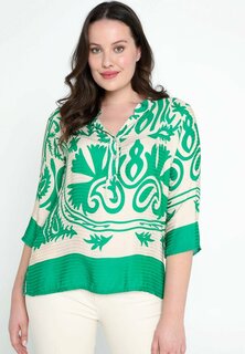 Блузка Cassis с принтом, зеленый/белый