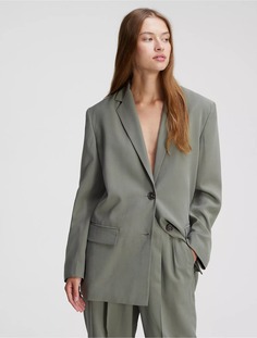 Пиджак Calvin Klein Soft Twill Relaxed, оливковый