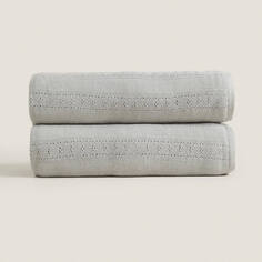 Одеяло детское Zara Home Pointelle Cotton, серый