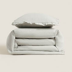 Покрывало Zara Home Jacquard Cotton, серый