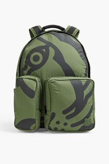 Рюкзак с сетчатыми вставками и принтом KENZO, зеленый