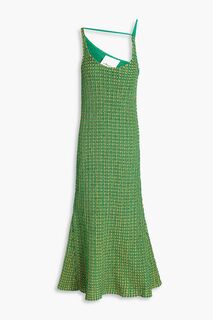 Платье миди из смесового хлопка 3.1 PHILLIP LIM, зеленый