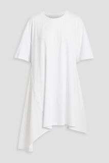 Асимметричное платье из хлопкового джерси со вставками из поплина 3.1 PHILLIP LIM, белый