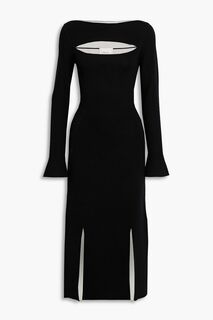 Платье миди из смесовой шерсти с вырезами 3.1 PHILLIP LIM, черный