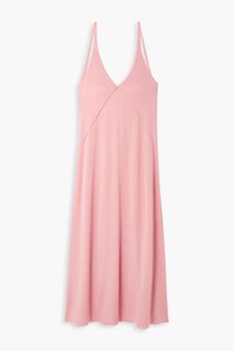 Платье-комбинация миди Francine из эластичного джерси KHAITE, розовый