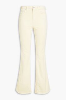 Расклешенные брюки Bell из хлопкового бархата L&apos;AGENCE, кремовый L'agence