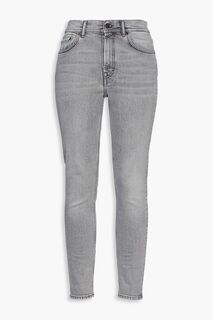 Потертые джинсы скинни с высокой посадкой Acne Studios, серый