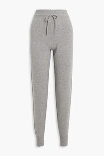 Меланжевые спортивные брюки из кашемира LE ORE, серый