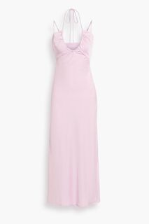 Атласное платье миди Sienna с вырезами и сборками A.L.C., розовый