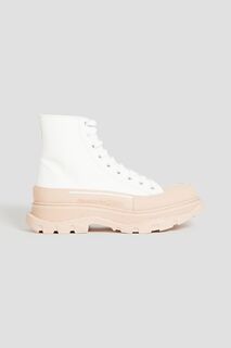 Кожаные ботильоны Tread Slick ALEXANDER MCQUEEN, белый