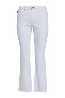 Укороченные джинсы средней посадки с аппликациями LOVE MOSCHINO, белый