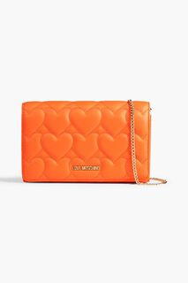 Стеганая сумка через плечо из искусственной кожи LOVE MOSCHINO, оранжевый