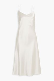 Атласное платье-комбинация миди Luisa Cerano, белый