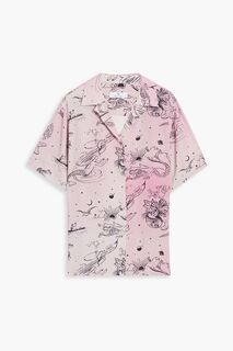 Креповая рубашка с принтом PS PAUL SMITH, розовый