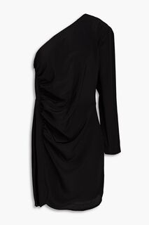 Платье мини из шелкового крепдешина с одним рукавом Vice Vice ENVELOPE1976, черный
