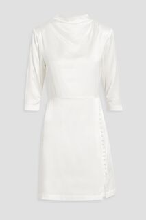 Платье мини Campania из шелкового атласа ENVELOPE1976, белый