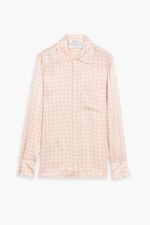 Рубашка из шелкового атласа в горошек EQUIPMENT, розовый