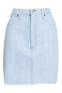 Двухцветная джинсовая мини-юбка RAG &amp; BONE, синий