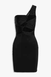 Платье мини Mila из эластичного джерси с вырезом на одно плечо ET OCHS, черный