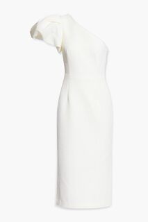 Платье миди Calla на одно плечо со сборками и клоке REBECCA VALLANCE, слоновая кость