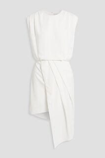 Платье мини Charlotte асимметричного кроя из кади с драпировкой ET OCHS, белый