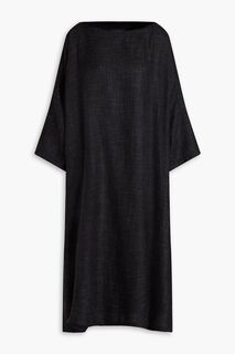 Меланжевое твидовое платье из альпаки ESKANDAR, серый