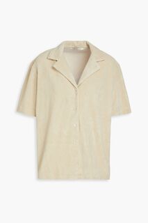 Махровая рубашка с вышивкой из смесового хлопка Etre Cecile, кремовый