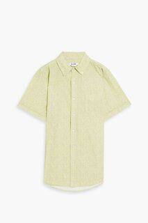 Рубашка из хлопкового поплина в стиле 70-х с принтом пейсли RE/DONE, зеленый