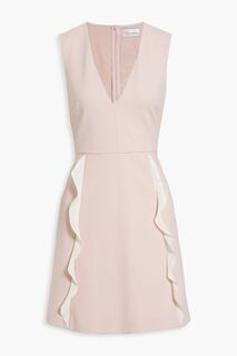 Платье мини из эластичного крепа с крепдешиновой отделкой REDVALENTINO, розовый