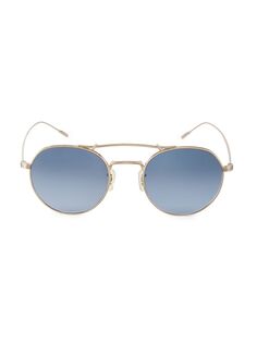 Круглые солнцезащитные очки Reymont 49 Oliver Peoples, синий