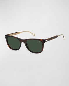 Мужские прямоугольные солнцезащитные очки из ацетата David Beckham