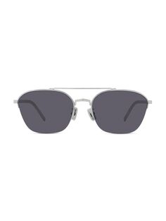 Солнцезащитные очки-авиаторы Logo Temple 57MM Givenchy, серебряный
