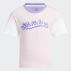 Футболка Adidas, светло-розовый/светло-фиолетовый/белый