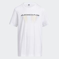 Футболка Adidas Professional Sports Training Short Sleeve, белый/мультиколор