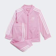 Спортивный костюм adidas Adicolor SST Track, розовый/белый