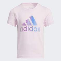 Футболка adidas Cotton, розовый/фиолетовый