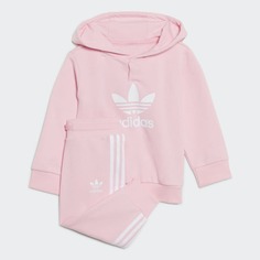 Спортивный костюм adidas Adicolor Hoodie, розовый/белый