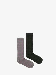 Длинные носки с логотипом JW Anderson, графитовый / серый